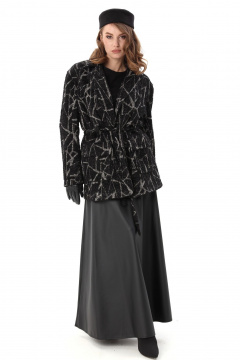 Кардиган NikVa 1006-1 чёрная геометрия - фото 1