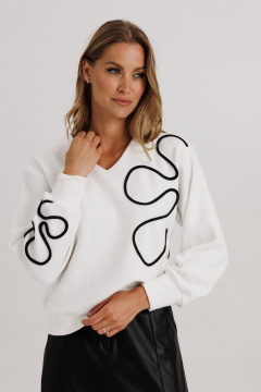 Блуза Ларс Стиль 1144/1 молочный - фото 3