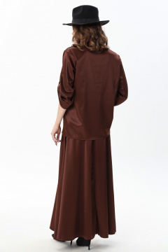 Юбка NikVa 813-19 шоколад - фото 4