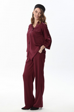 Брюки, жакет NikVa 901-11 винный - фото 4
