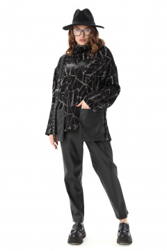 Джемпер NikVa 906-3 черная геометрия - фото 1