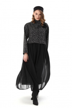 Платье NikVa 924-9 чёрный_графит - фото 3