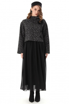 Платье NikVa 924-9 чёрный_графит - фото 1