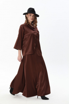 Жакет, юбка NikVa 928-10 шоколад - фото 2