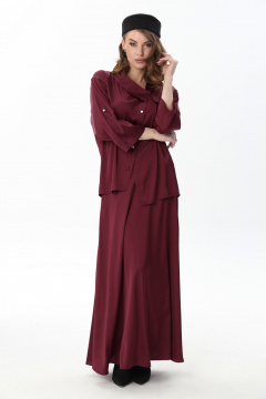 Жакет, юбка NikVa 928-11 винный - фото 3