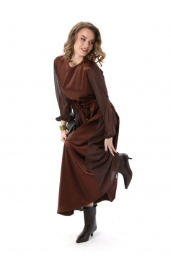 Платье NikVa 991-2 шоколад - фото 4