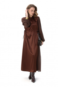 Платье NikVa 991-2 шоколад - фото 3