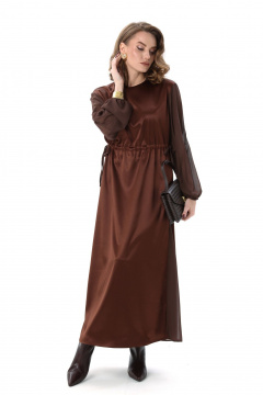 Платье NikVa 991-2 шоколад - фото 1