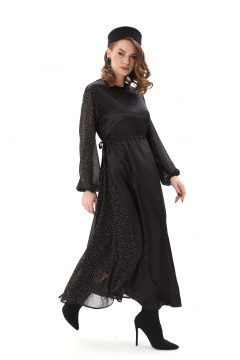 Платье NikVa 991-4 чёрный_белый_горох - фото 5