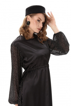 Платье NikVa 991-4 чёрный_белый_горох - фото 4