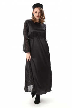 Платье NikVa 991-4 чёрный_белый_горох - фото 3