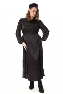 Платье NikVa 991-4 чёрный_белый_горох - фото 2