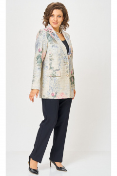 Брюки, жакет БелЭльСтиль 762-3_24_22+596-2_79_22 молочный твид - фото 3