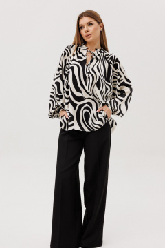 Блуза Amberа Style 1128-3 черный/белый - фото 3