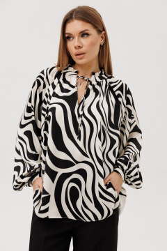 Блуза, брюки Amberа Style 2135-3 черный/белый - фото 2