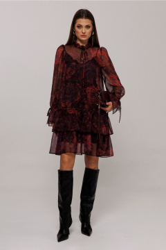 Платье Butеr 3174 бордовый - фото 3