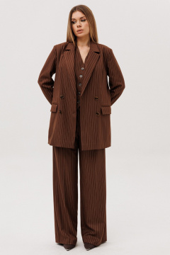 Брюки, жакет, жилет Amberа Style 3018-1 шоколад - фото 2