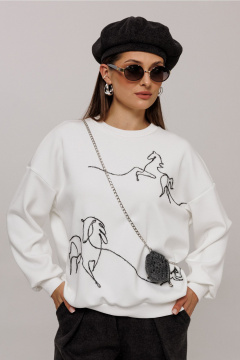 Джемпер Butеr 3213 молочный - фото 4