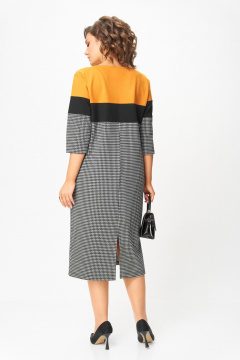 Платье Michel chic 2188 горчица-гусиная_лапка - фото 5