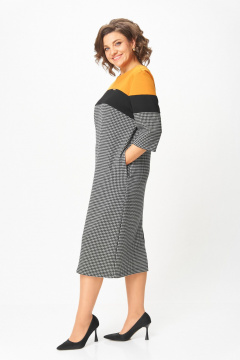 Платье Michel chic 2188 горчица-гусиная_лапка - фото 3