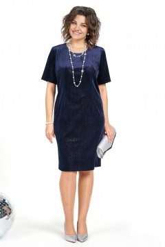 Платье Alani Collection 2468 синий - фото 4