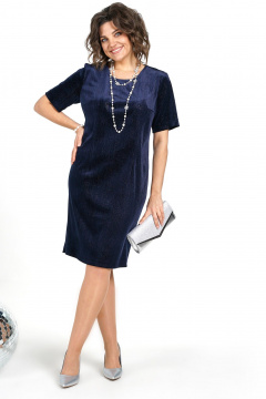 Платье Alani Collection 2468 синий - фото 2