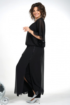 Блуза, брюки Alani Collection 2473 черный - фото 4