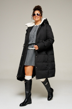 Пальто Beautiful&Free 8019 черный - фото 5