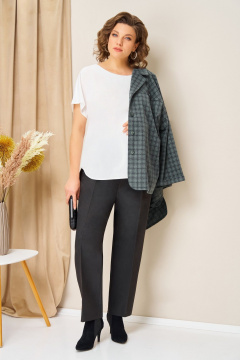 Блуза, брюки, жакет VOLNA 1436 мятно-графитовый - фото 5