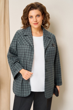 Блуза, брюки, жакет VOLNA 1436 мятно-графитовый - фото 4