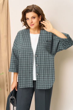 Блуза, брюки, жакет VOLNA 1437 мятно-графитовый - фото 5