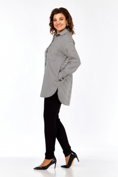 Рубашка Avenue 0344 гусиная_лапка_черный+белый - фото 3