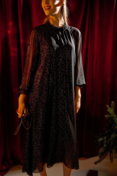 Платье, пояс Lokka 1746 черный - фото 5