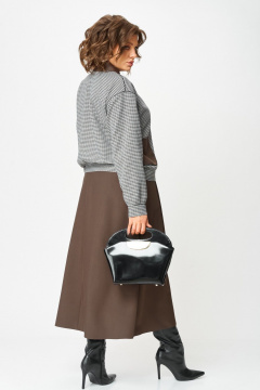 Бомбер, юбка Aira Style 24131-1 шоколадный - фото 4