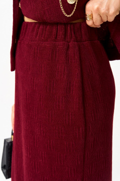 Жакет, юбка Aira Style 24115А винный - фото 5