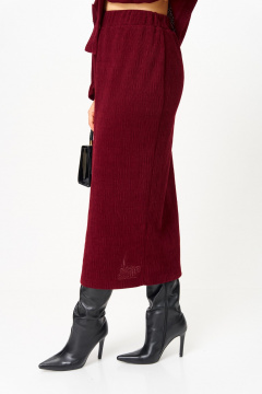 Жакет, юбка Aira Style 24115А винный - фото 3