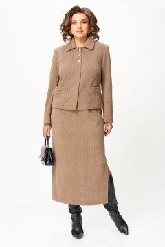 Жакет, юбка Aira Style 24115А бежевый - фото 1