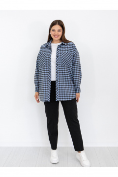 Рубашка Ollsy 02122 черно-синий - фото 1