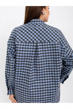 Рубашка Ollsy 02122 черно-синий - фото 4