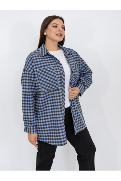 Рубашка Ollsy 02122 черно-синий - фото 2