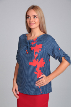 Блуза Gamma Gracia 203 синий - фото 4