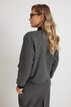 Блуза Mirolia 1273 серая_ёлочка - фото 3