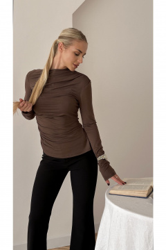 Блуза THE.WOMAN 0373 светло-коричневый - фото 3