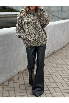 Бомбер THE.WOMAN 0362 бежевый - фото 2