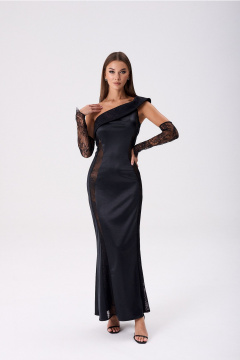 Платье Lady Line 0425 черный - фото 2