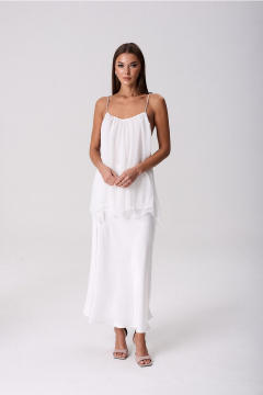 Блуза, юбка Lady Line 1725 белый - фото 1