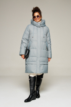 Пальто Beautiful&Free 8022 серо-голубой - фото 2