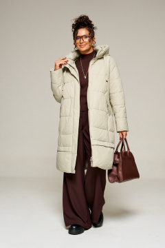 Пальто Beautiful&Free 8022 фисташковый - фото 4