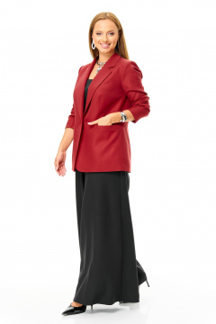 Блуза, брюки, жакет T&N 7696 бордо-черный - фото 3