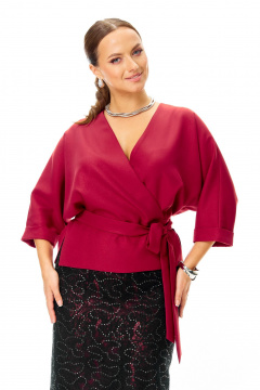 Блуза, юбка T&N 7706 бордо-черный - фото 4